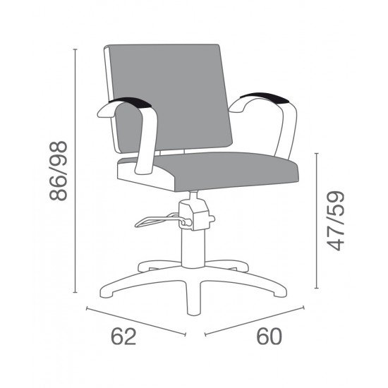 Frizieru krēsls Luca Rossini Diva plus