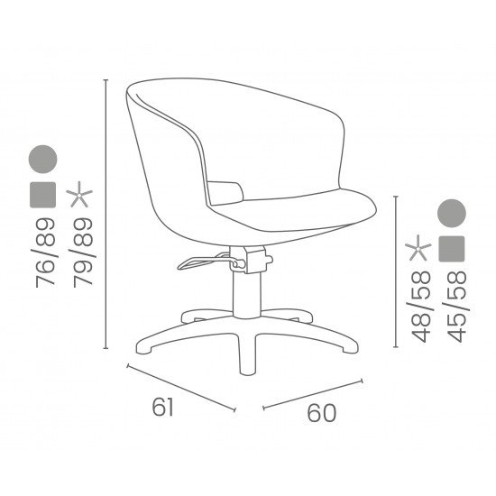 Frizieru krēsls Luca Rossini Elena