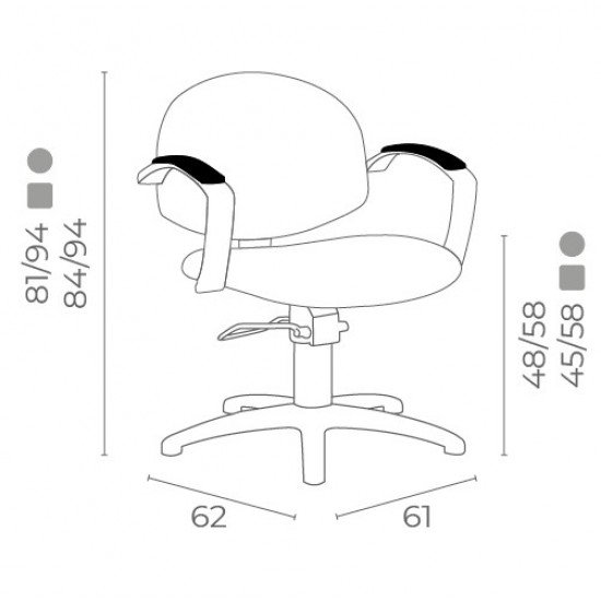 Парикмахерское кресло Luca Rossini Tina
