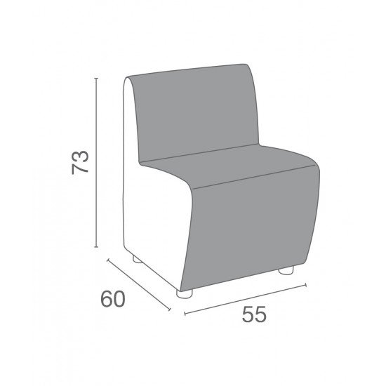Кресло для зоны ожидания Luca Rossini Scala