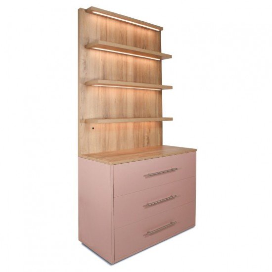 REM Glam Lux recepcijas ekspozīcijas plaukti