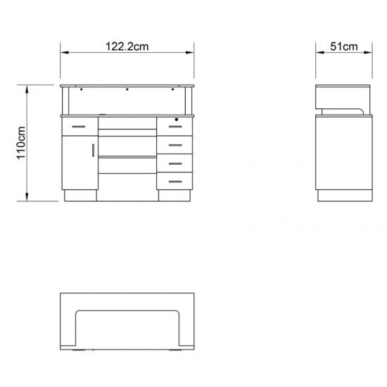 Стойка ресепшн DIR Langara с подсветкой
