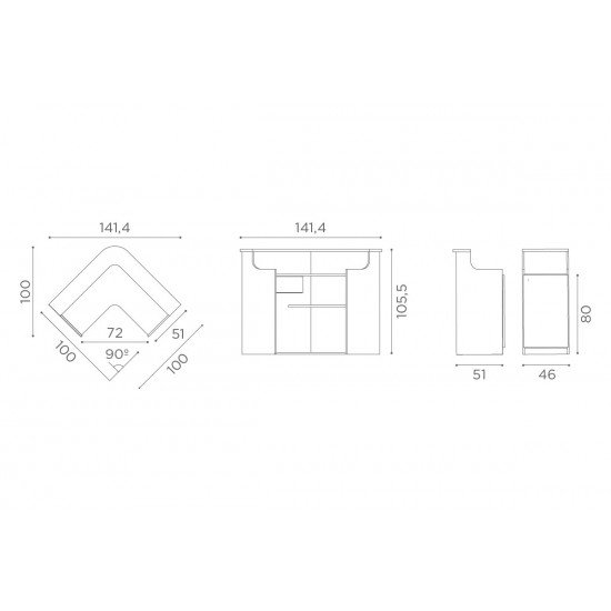 Recepcijas lete Salon Ambience Smart