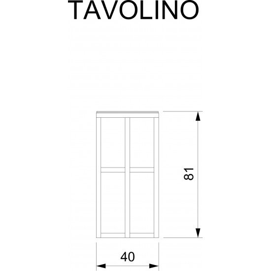 Frizētavas uzgaidāmās telpas galdiņš Vezzosi Tavolino Fancy