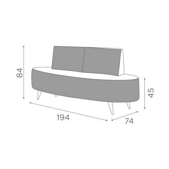 Uzgaidāmās telpas dīvāns Salon Ambience B puse