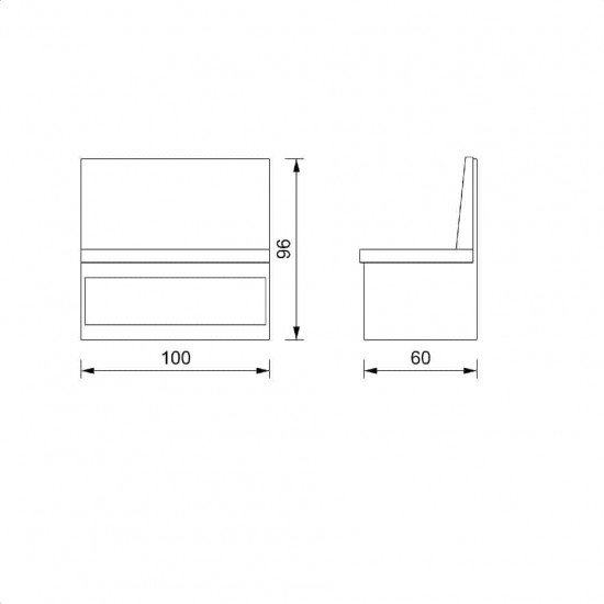 Скамья для зоны ожидания Vezzosi Lolita