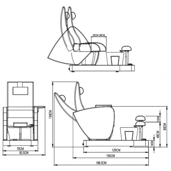 Pedikīra krēsls DIR Relaxion