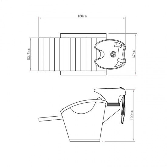 Мойка для парикмахерской Dir Bella V с функцией массажа