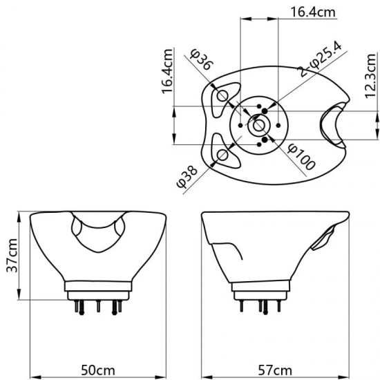 Frizieru izlietne Dir Bella Titanium - ar masāžu