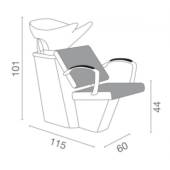 Мойка для парикмахерской Luca Rossini Riva