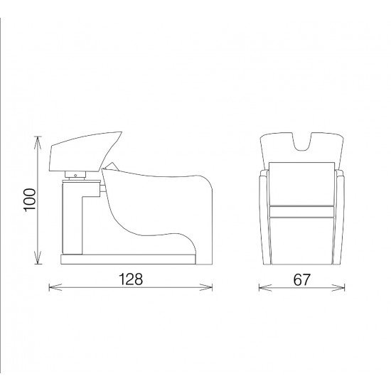Мойка для парикмахерской Vezzosi Curve