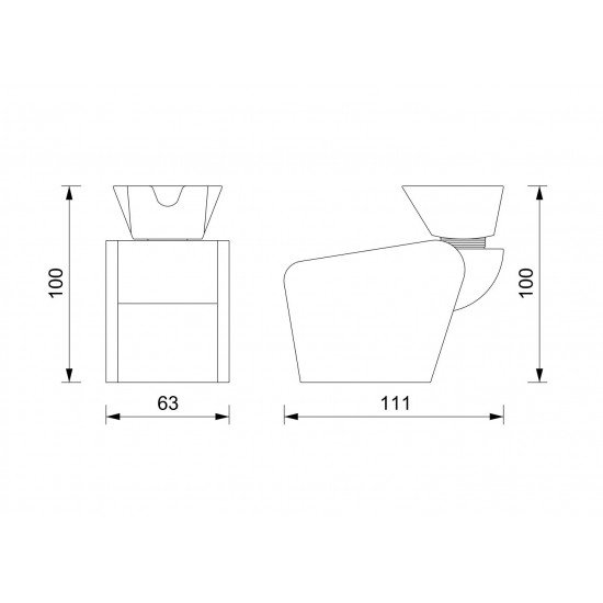 Мойка для парикмахерской Vezzosi Dylan