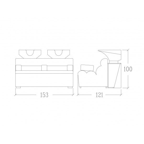 Dubulta frizieru izlietne Vezzosi Napoleone