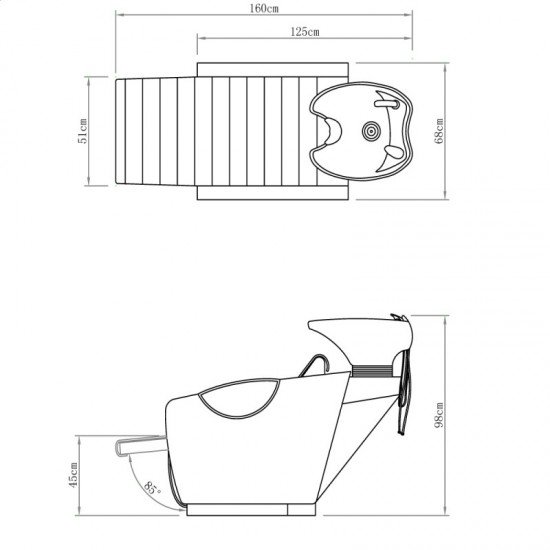 Frizieru izlietne skalošanai DIR Victoria