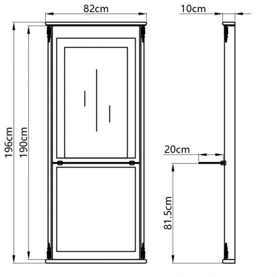 Парикмахерское зеркало DIR Atlas со светодиодной подсветкой