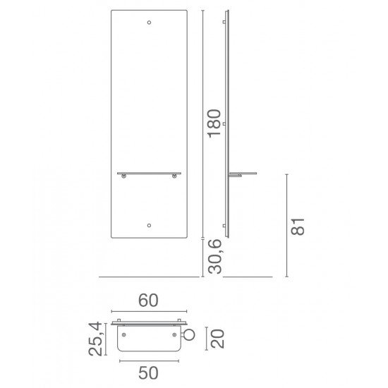 Парикмахерское зеркало Luca Rossini Motivo LED