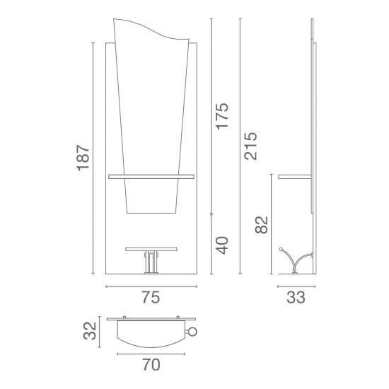 Frizieru spogulis Luca Rossini Venezia balta LED