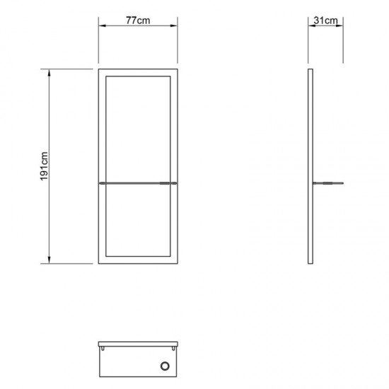 Парикмахерское зеркало DIR Mira со светодиодной подсветкой