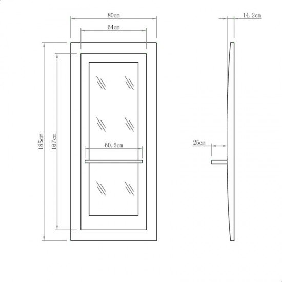 Frizieru spogulis DIR Patek ar LED apgaismojumu