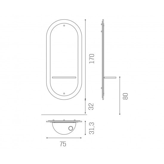Парикмахерское зеркало Salon Ambience Eclipse LED