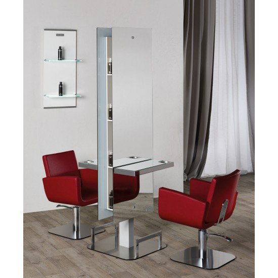 Divpusējs frizieru spogulis Salon Ambience Lunar