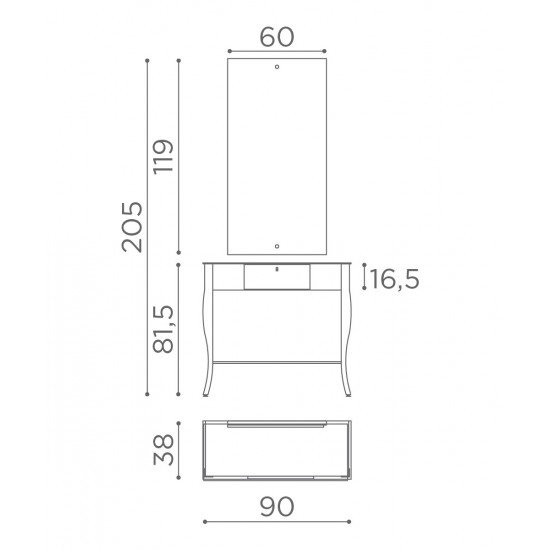 Frizieru spogulis Salon Ambience Secret