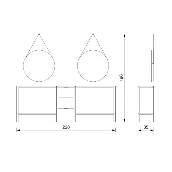 Парикмахерское зеркало Vezzosi Brooklyn
