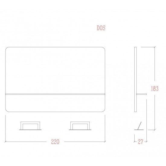 Frizieru spogulis Vezzosi Dos Light - Divu darba vietu spogulim