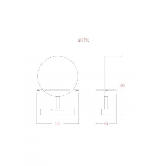Парикмахерское зеркало двустороннее Vezzosi Giotto plus