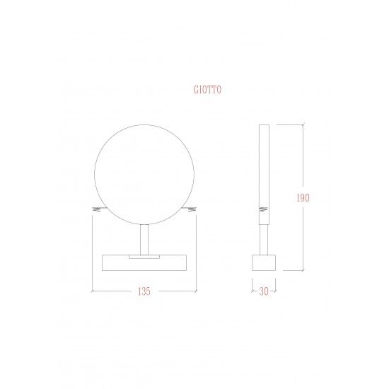 Divpusējs frizieru spogulis Vezzosi Giotto