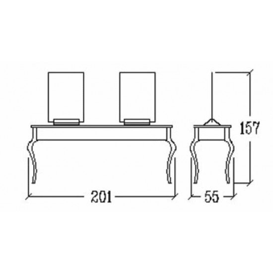 Divpusējs frizieru spogulis Vezzosi Marilyn Island