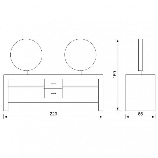 Парикмахерское зеркало двустороннее Vezzosi Polaris plus