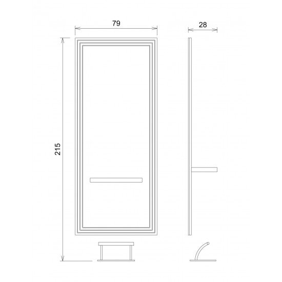 Frizieru spogulis Vezzosi Stripe Light