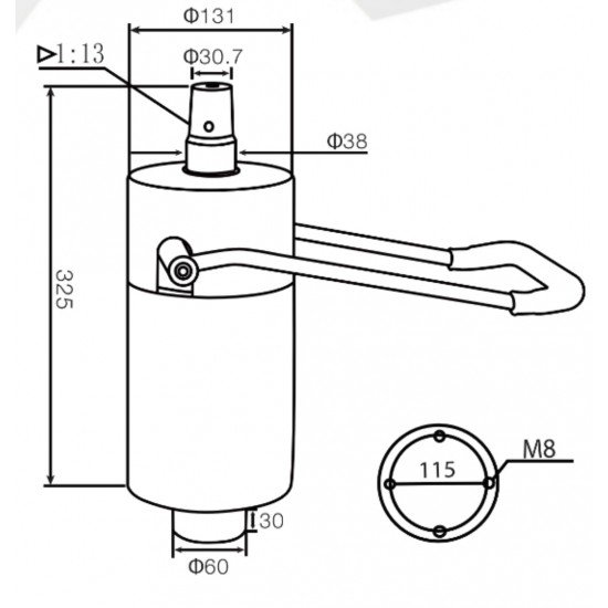 Hidraulika frizieru krēslam H-004